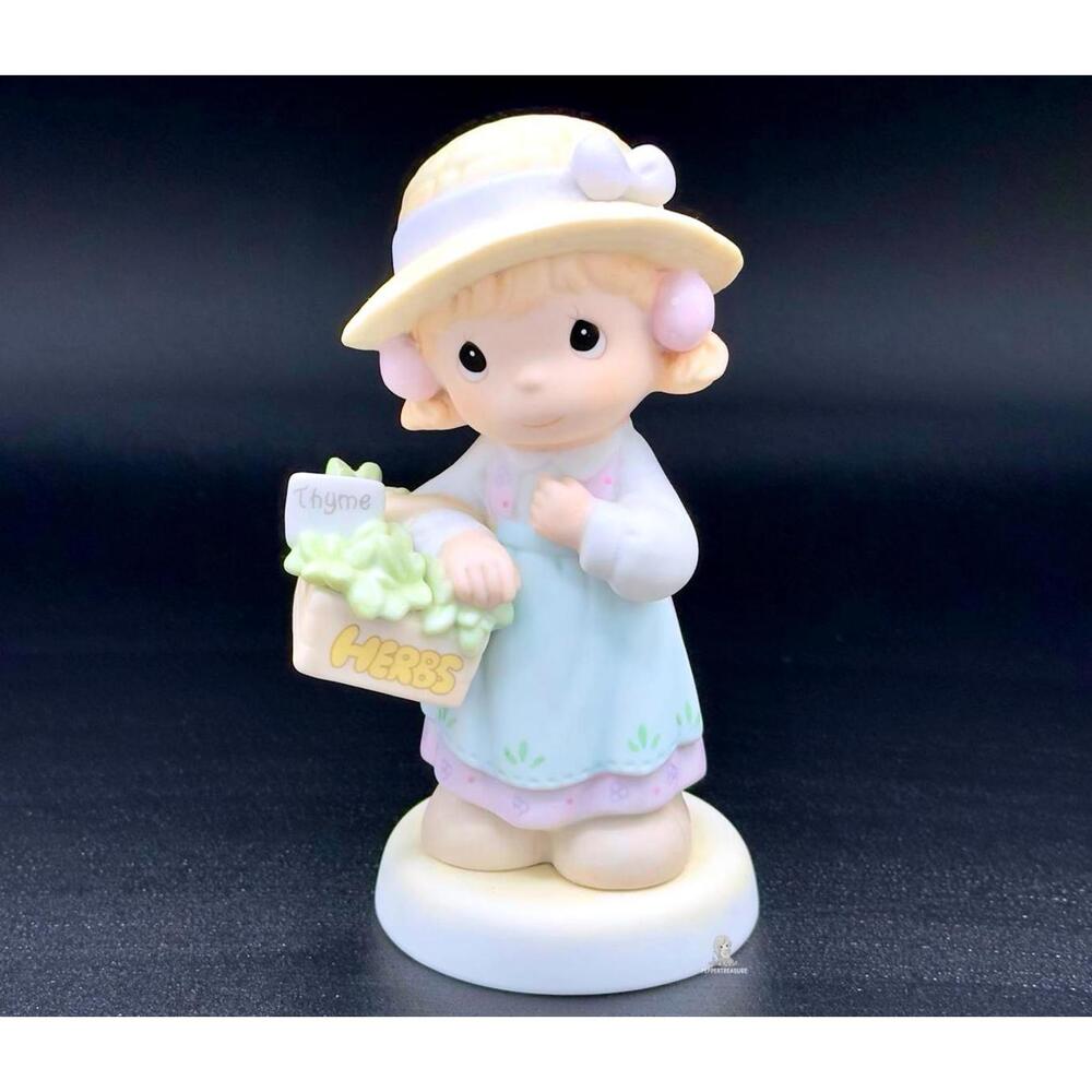 Precious Moments Girl With Herb Crate Thyme Garden Figurine Home Decor